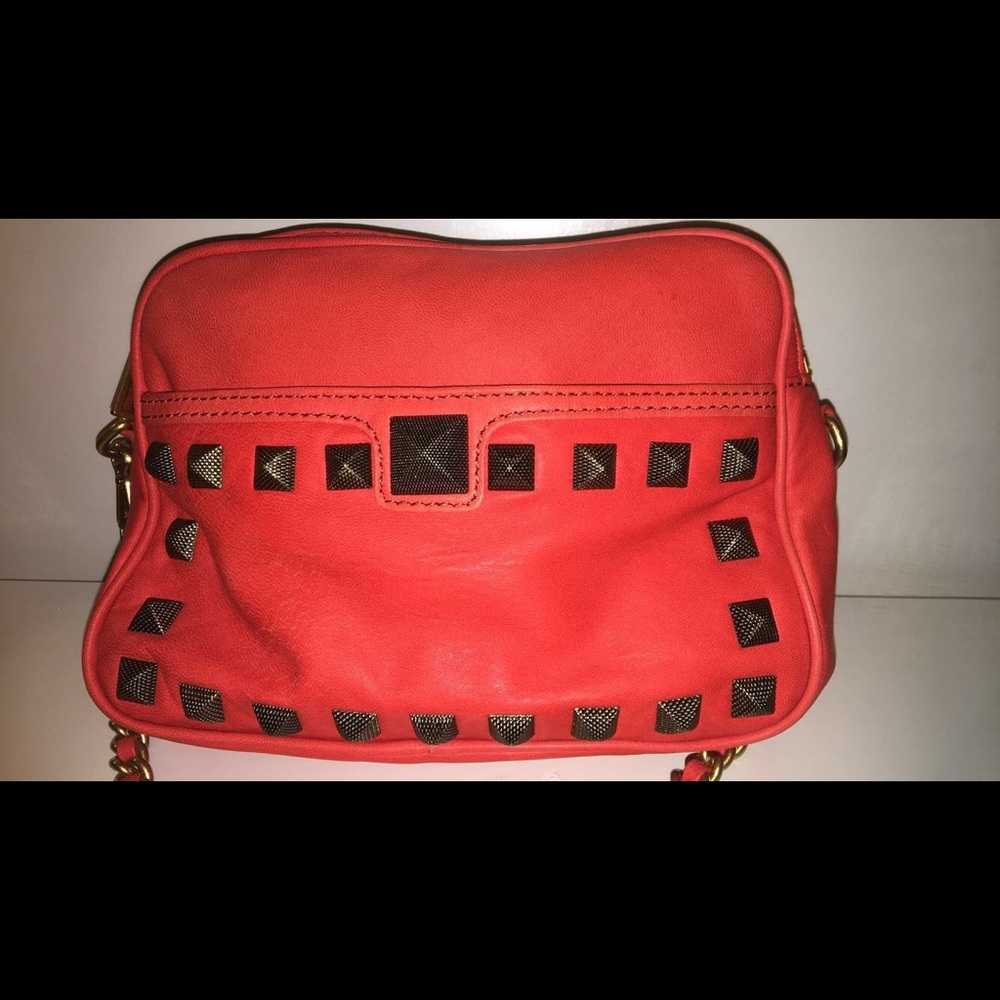 Rebecca Minkoff Red Crossbody Bag with Black Studs